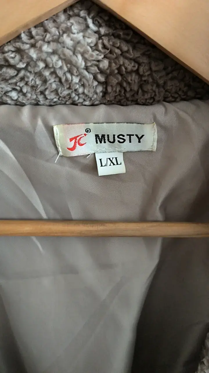 Abrigo de lana a cuadros marrón y blanco Musty - 2