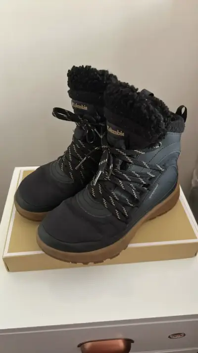Botas de invierno Columbia negras para mujer - miniatura 1