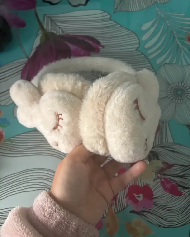 Orejeras de peluche con diseño de conejo - 6