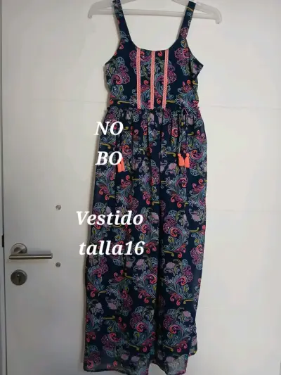 Vestido largo estampado floral talla 16 - miniatura 1