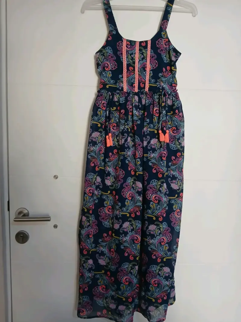 Vestido largo estampado floral talla 16 - 3