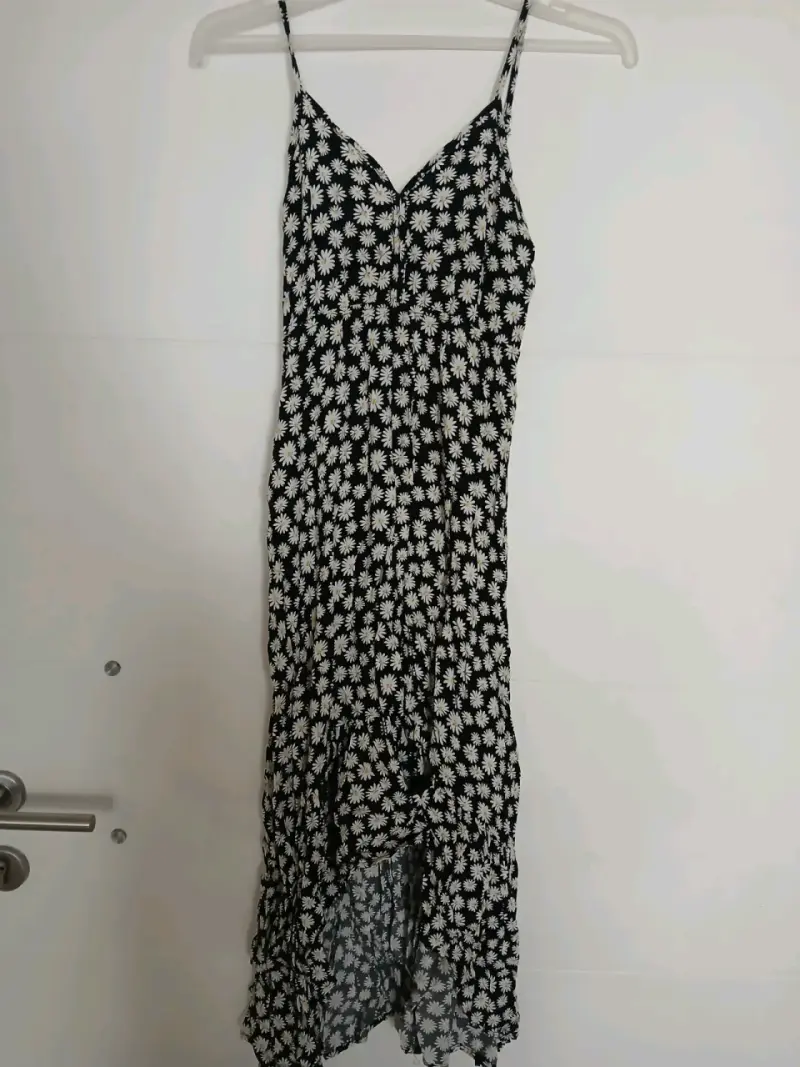 Vestido largo con estampado de margaritas talla 14 - 3