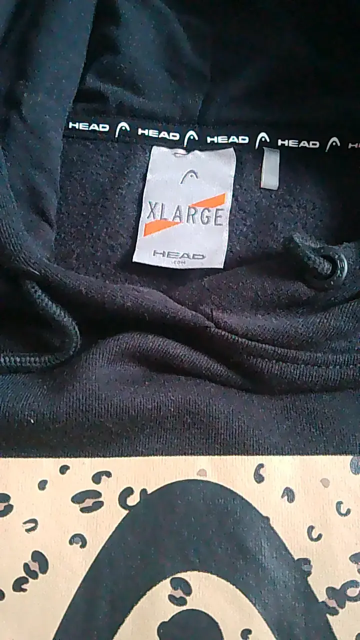 Polerón negro con capucha Head talla XL - 2