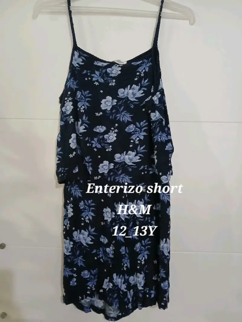 Enterizo corto floral H&M para niñas 12-13 años