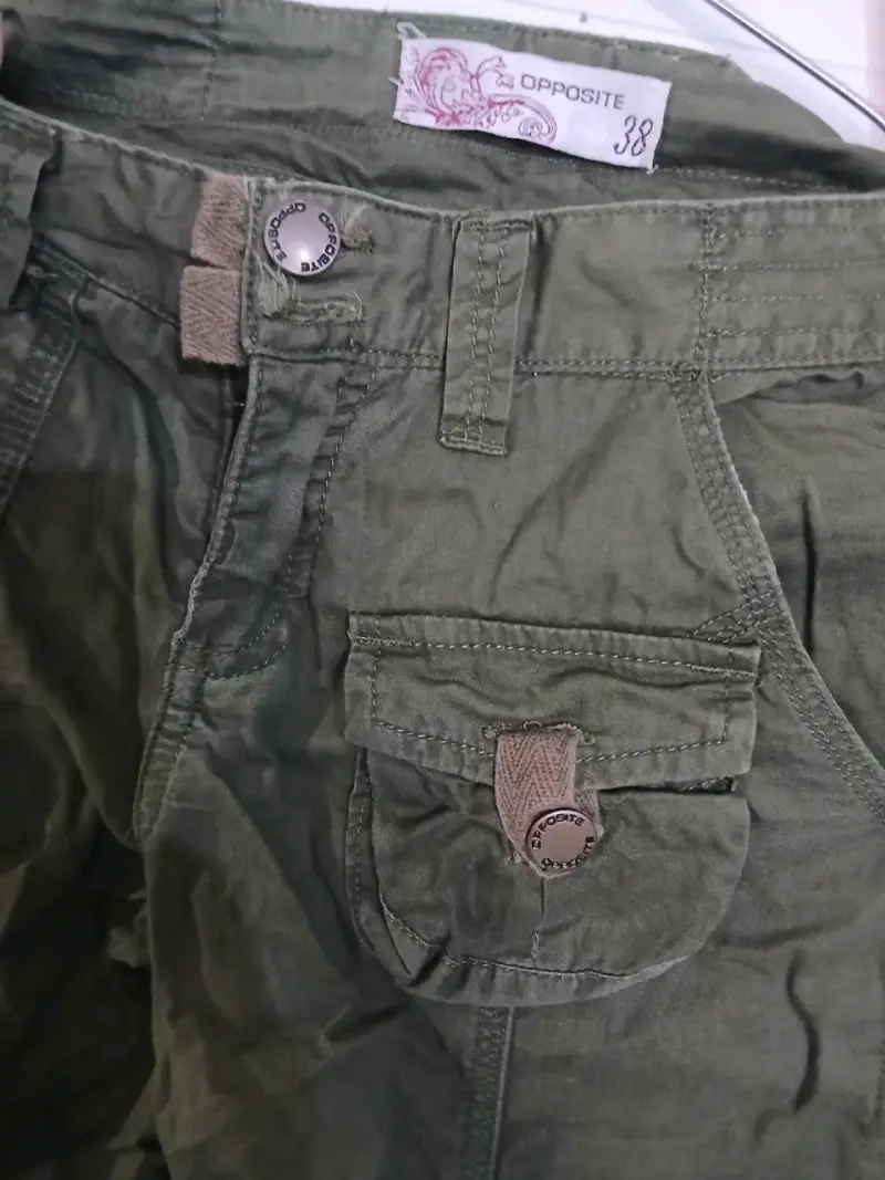 Pantalones cargo verdes Opposite talla 38 - 3