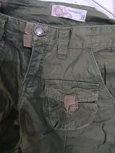 Pantalones cargo verdes Opposite talla 38 - miniatura 3