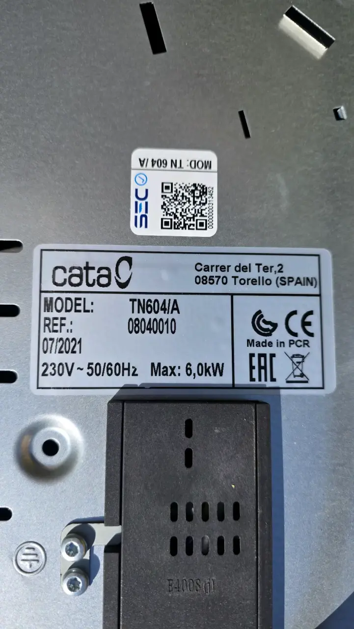 Encimera de Inducción Cata TN604/A 4 Zonas - 3