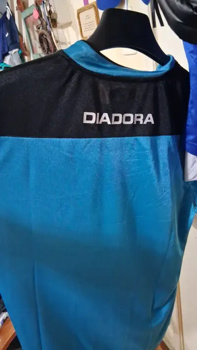 Camiseta Diadora Italia de fútbol azul - miniatura 3