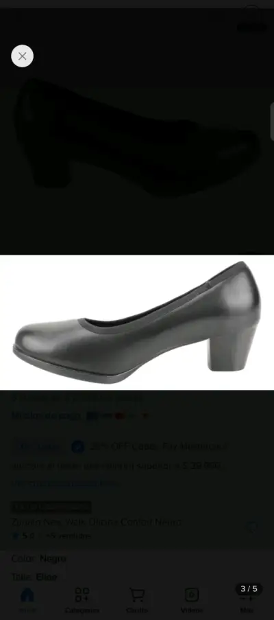 Zapatos de Oficina Negros New Walk - miniatura 1