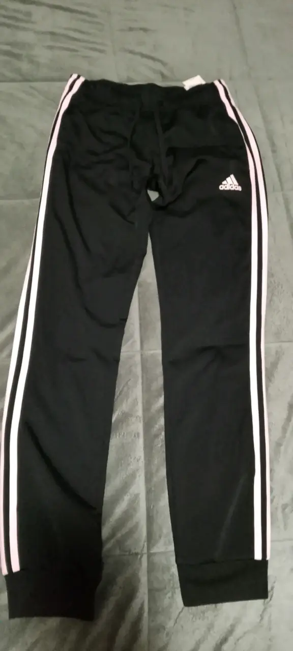 Pantalones deportivos Adidas negros con franjas - 2