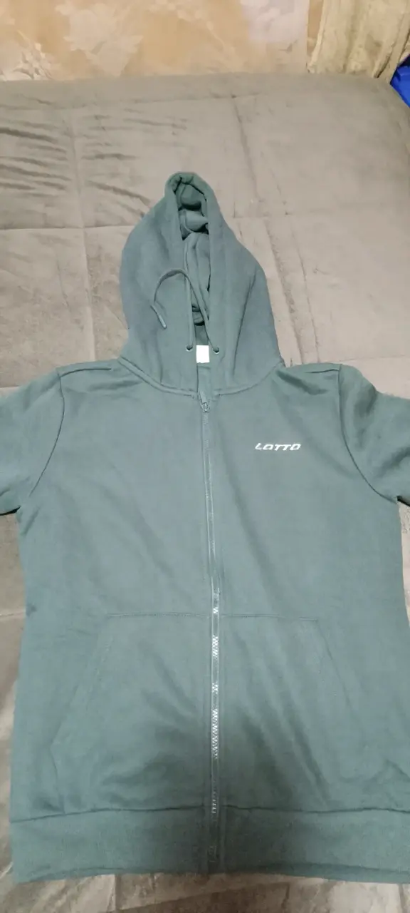 Polerón con capucha Lotto verde unisex - 2