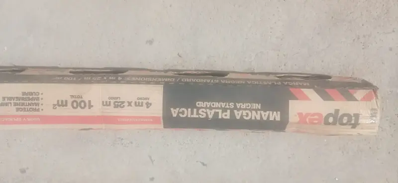 Manga plástica negra estándar Top Ex 100 m² - 2