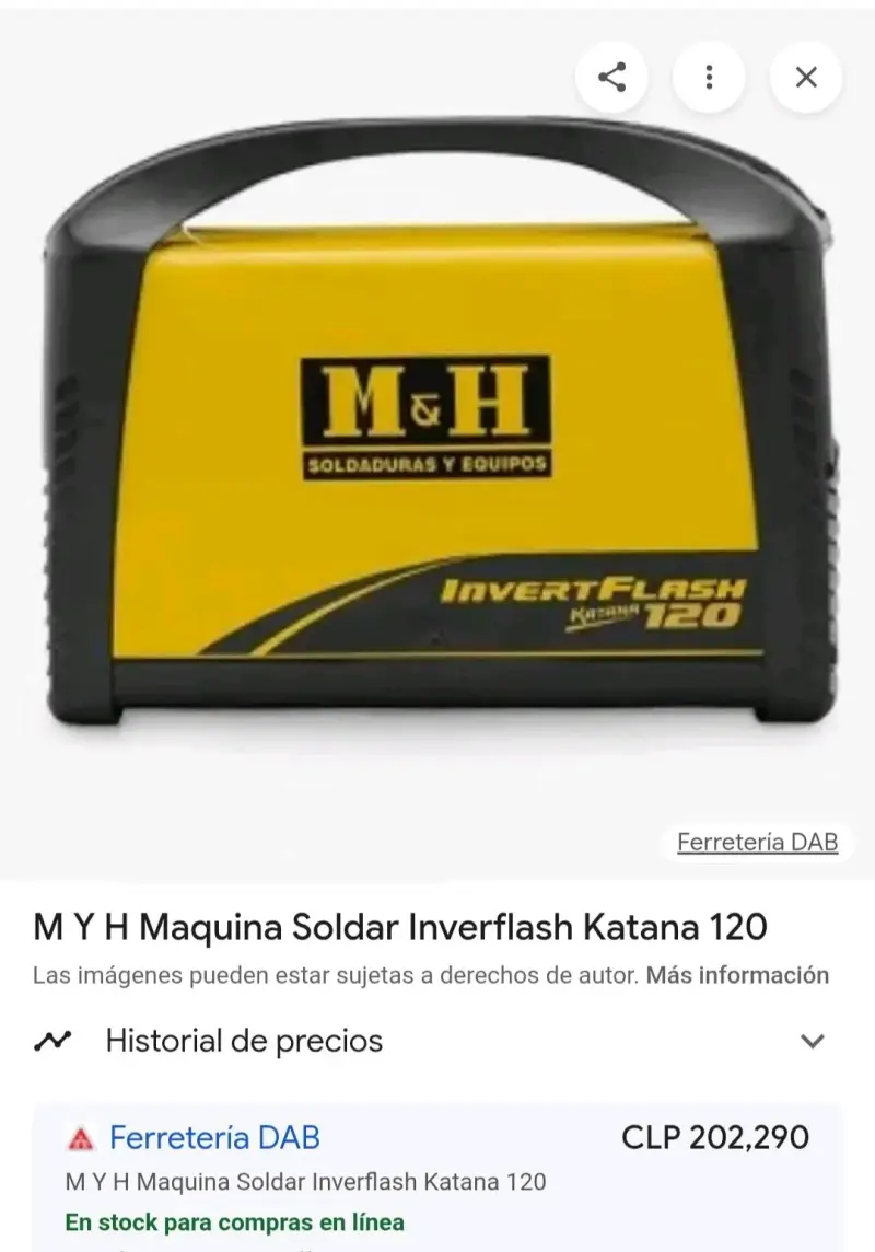 Soldadora Inverter M&H Invertflash Katana 120