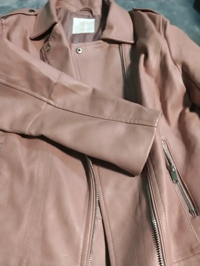Chaqueta ecocuero rosa - 2