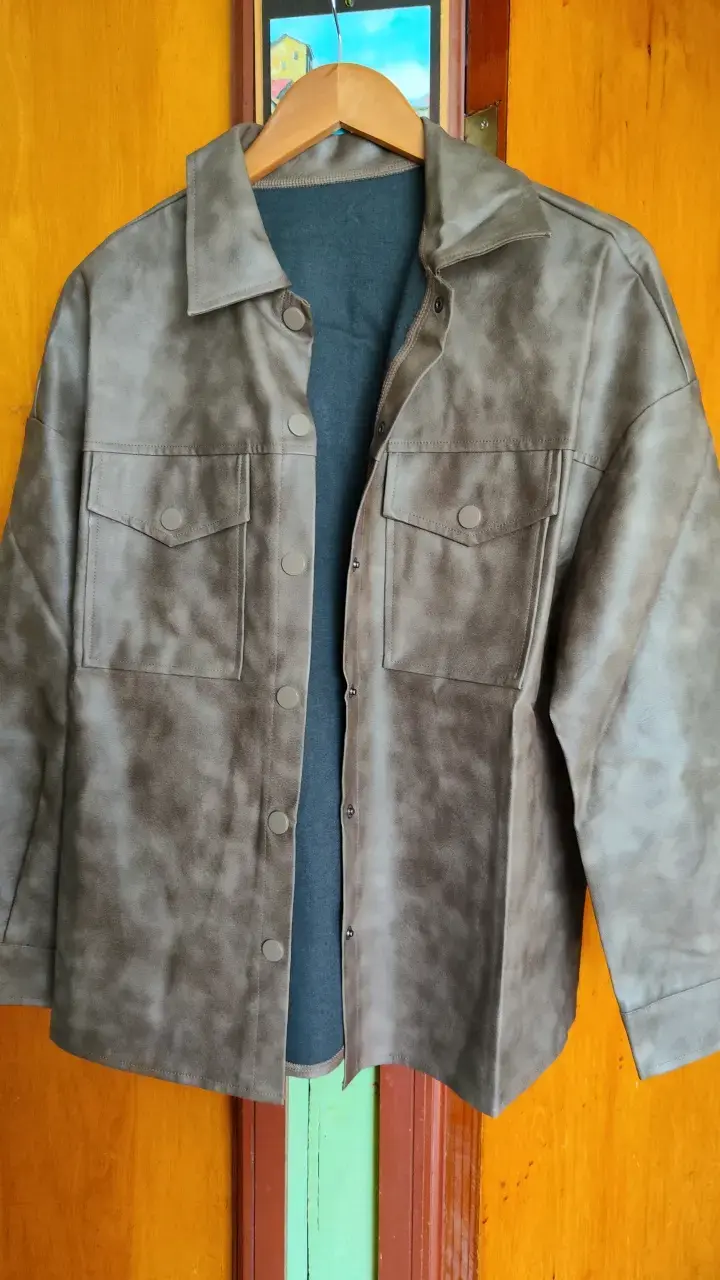 Chaqueta eco cuero mujer - 1