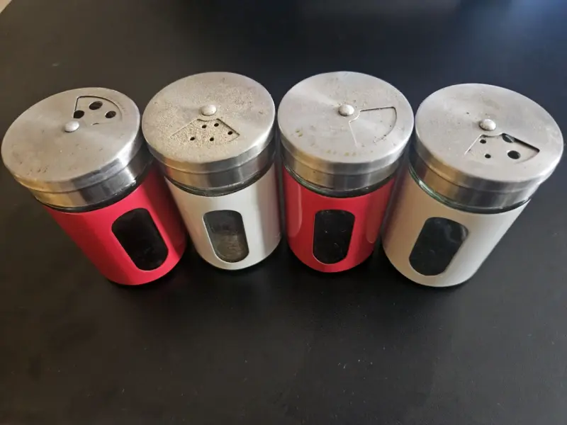 Set de frascos para especias con tapa de acero inoxidable