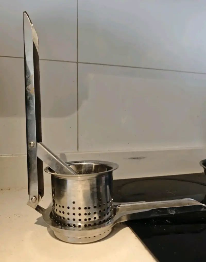 Prensa de papas de acero inoxidable
