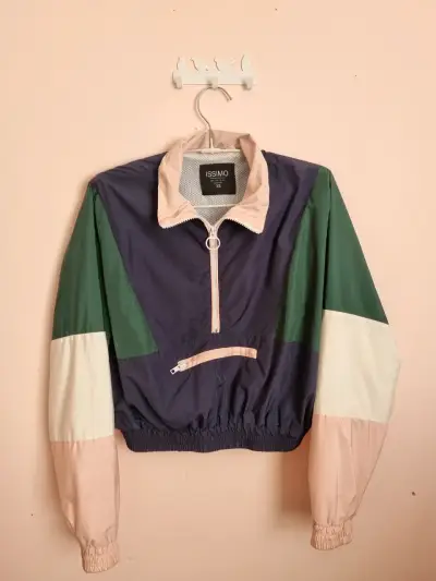 Chaqueta cortaviento multicolor para mujer - miniatura 1