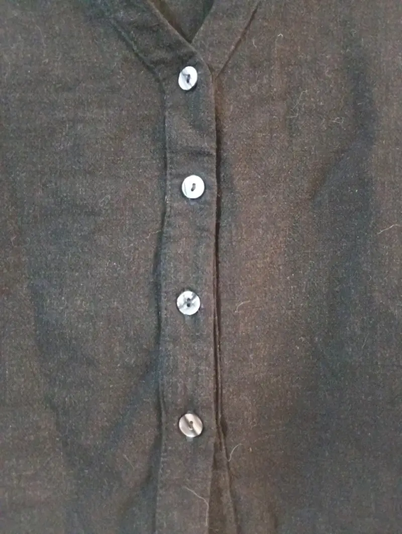 Blusa negra de lino Basement para mujer - 2