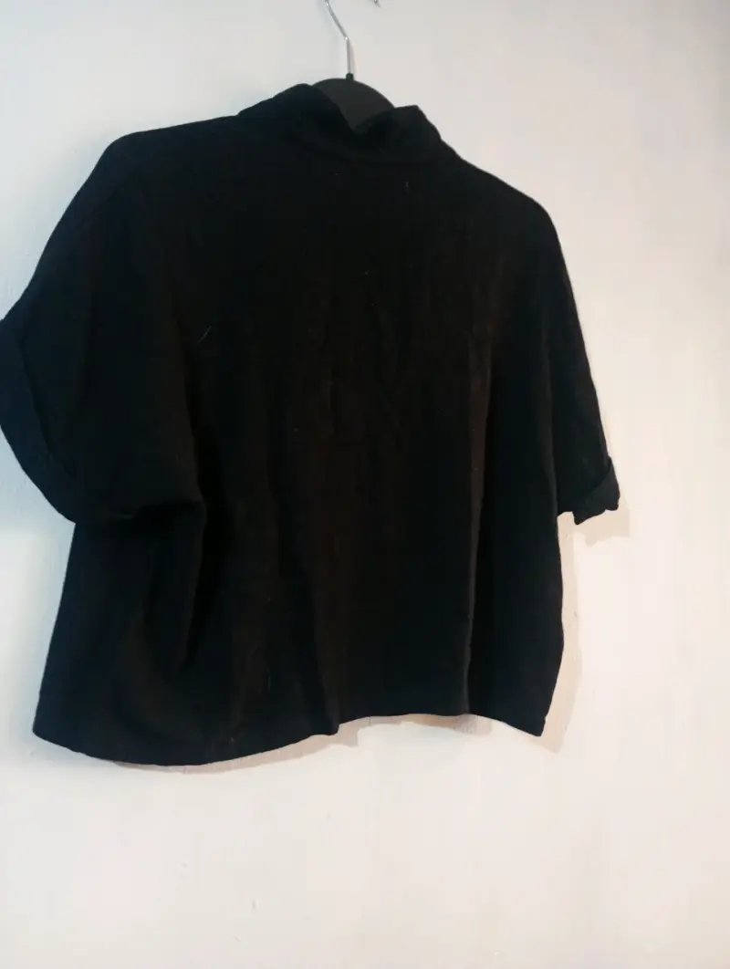 Blusa negra de lino Basement para mujer - 3