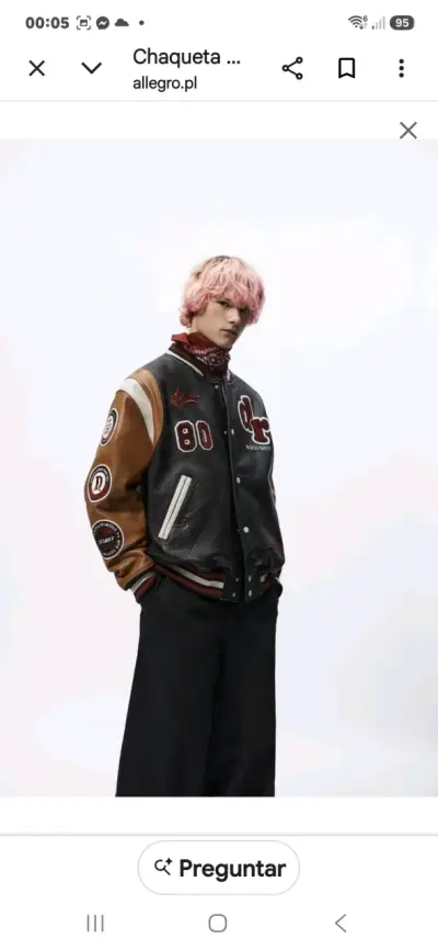 Chaqueta Varsity Negra Zara con Detalles Bordados - miniatura 3