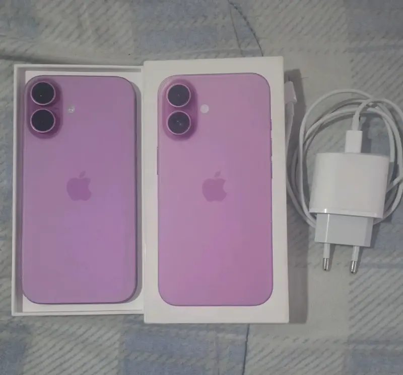 iPhone 16 color rosa con cargador - 1