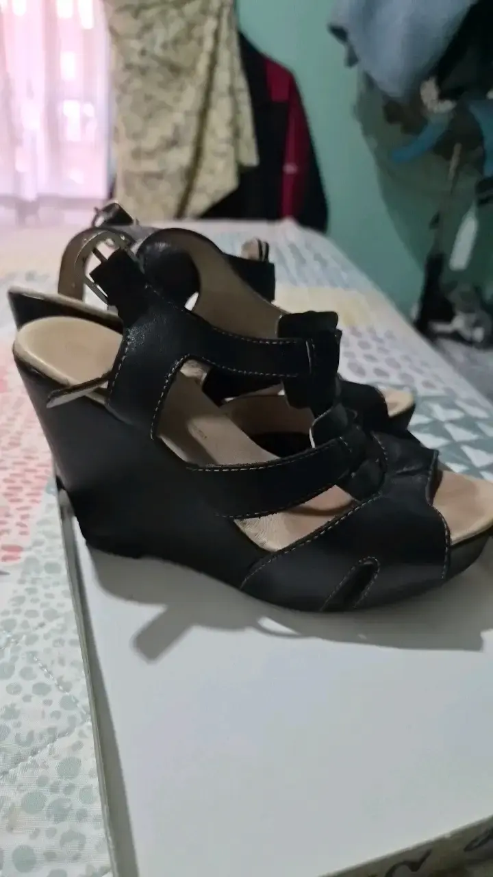 Sandalias de Cuña Negras para Mujer - 2