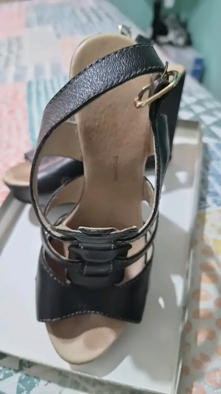 Sandalias de Cuña Negras para Mujer - 4