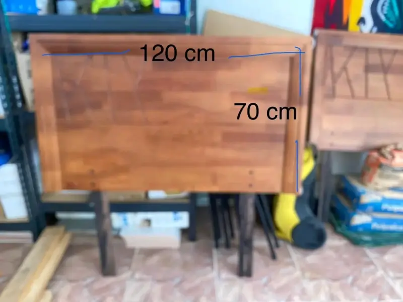 Respaldo de cama de madera 120x70 cm - 1