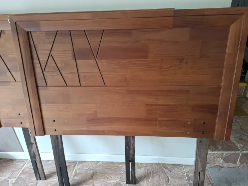 Respaldo de cama de madera 120x70 cm - 3