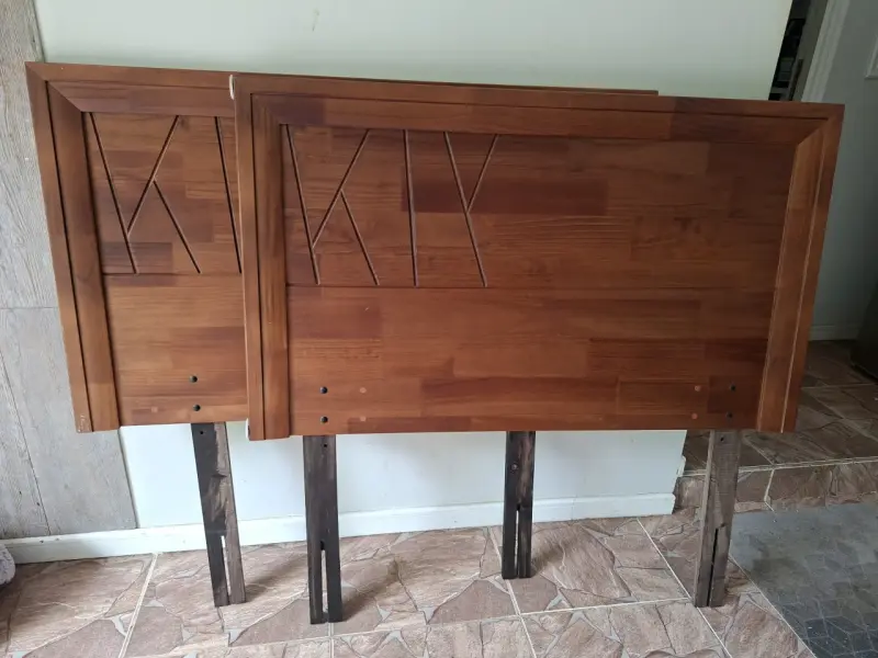 Respaldo de cama de madera 120x70 cm - 4