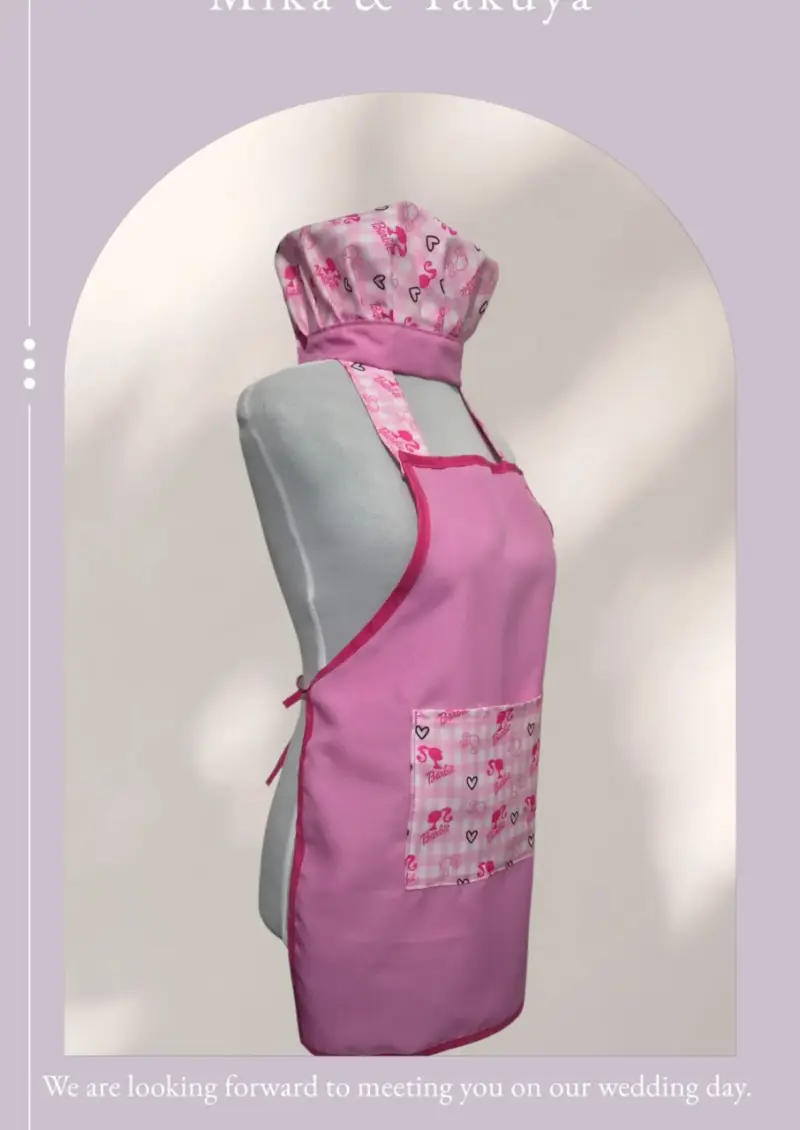 Delantal de cocina con gorro estampado infantil - 3