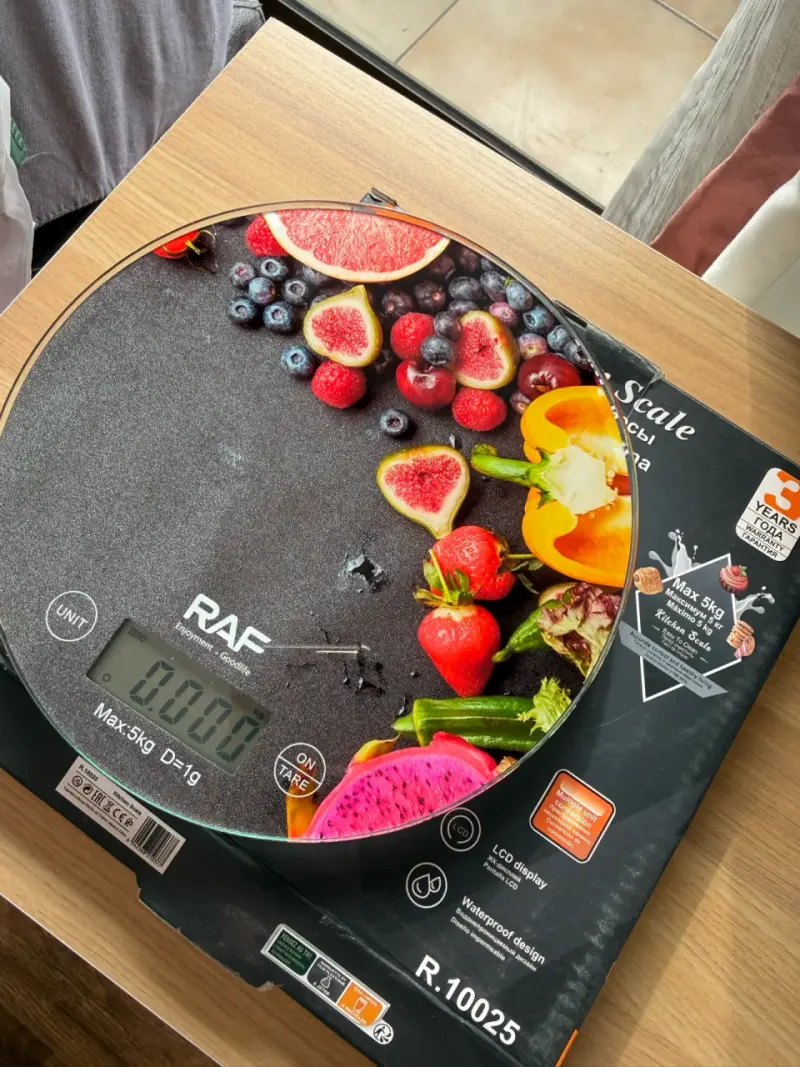Balanza de Cocina Digital RAF 5kg Negra - 1