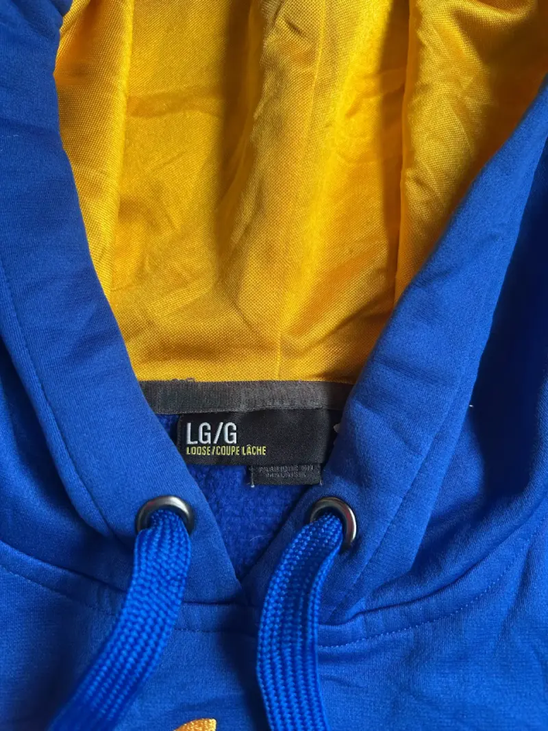 Polerón con capucha azul y amarillo Under Armour - 3