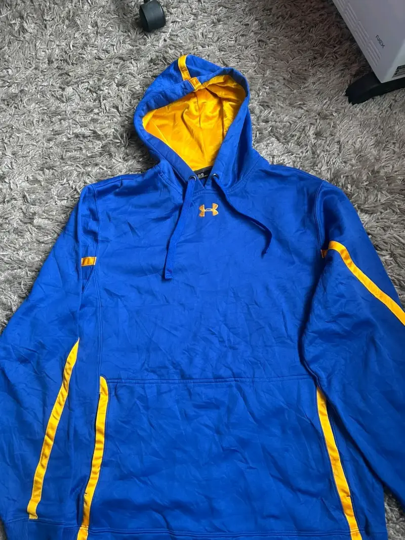 Polerón con capucha azul y amarillo Under Armour - 1
