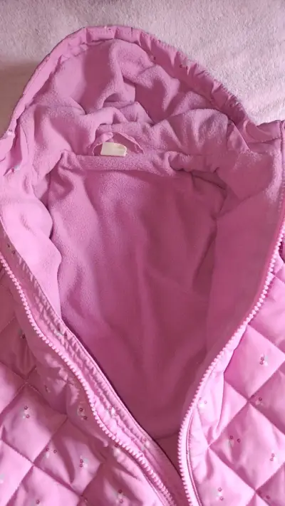 Enterito acolchado rosa para bebé 3-6 meses - miniatura 2