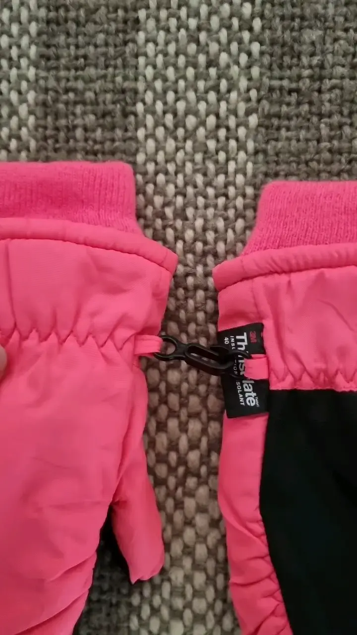 Guantes de invierno para niños color rosa - 2