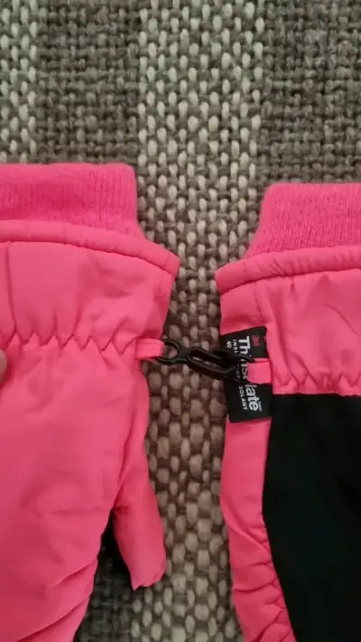 Guantes de invierno para niños color rosa - miniatura 2