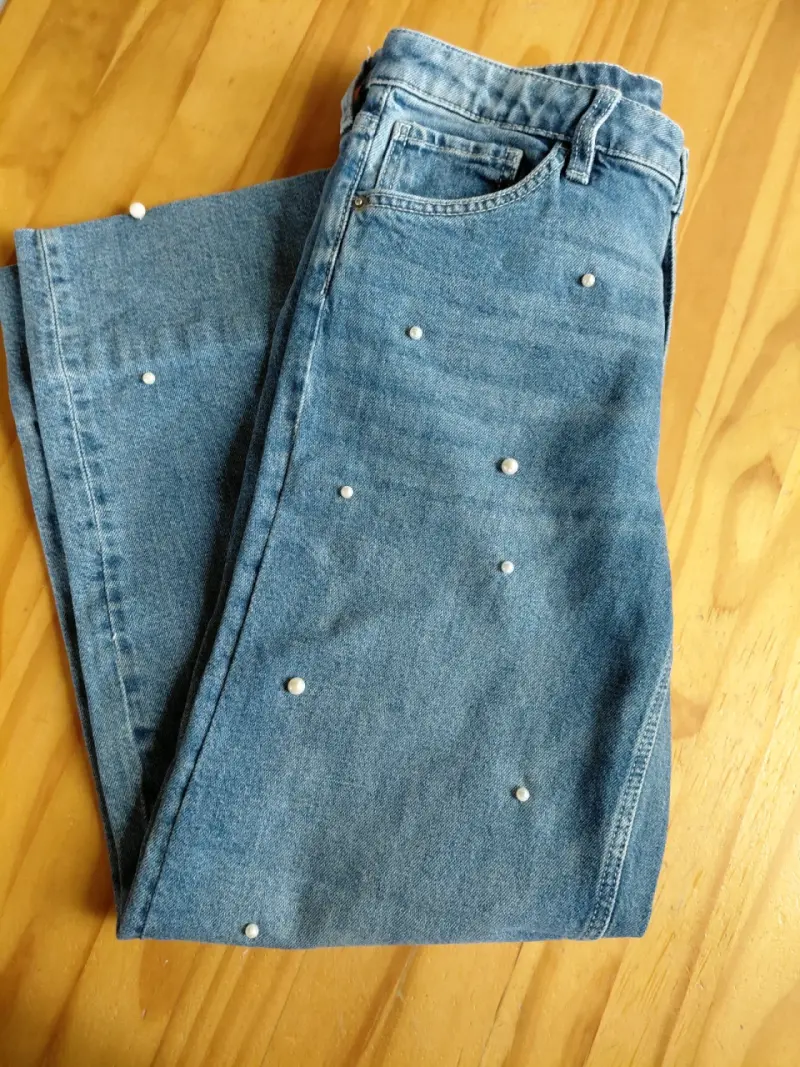 Jeans de niña  H&M con perlas decorativas - 3