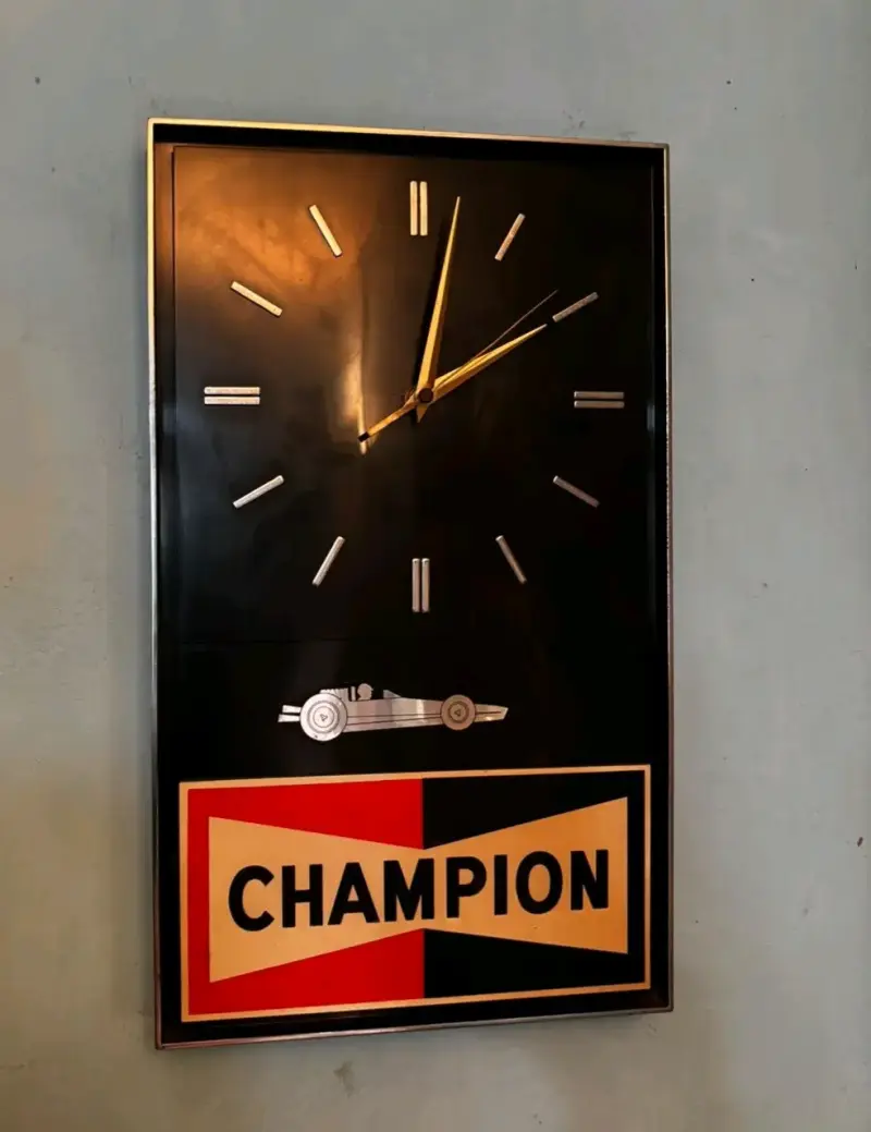 Reloj de Pared Vintage Champion Negro