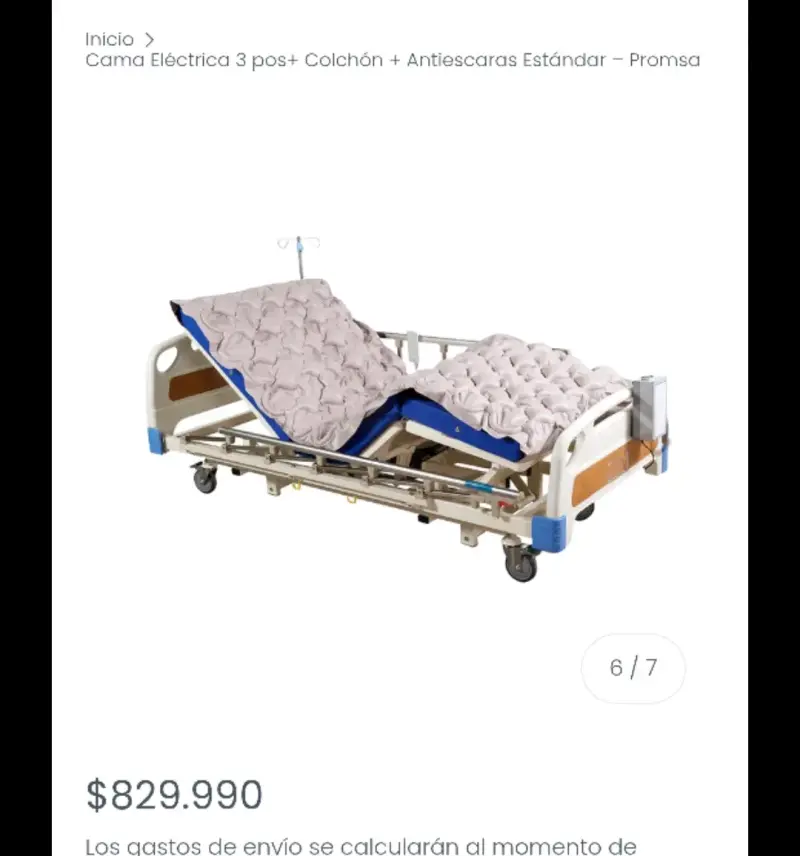 Cama clínica eléctrica con colchón antiescaras - 2