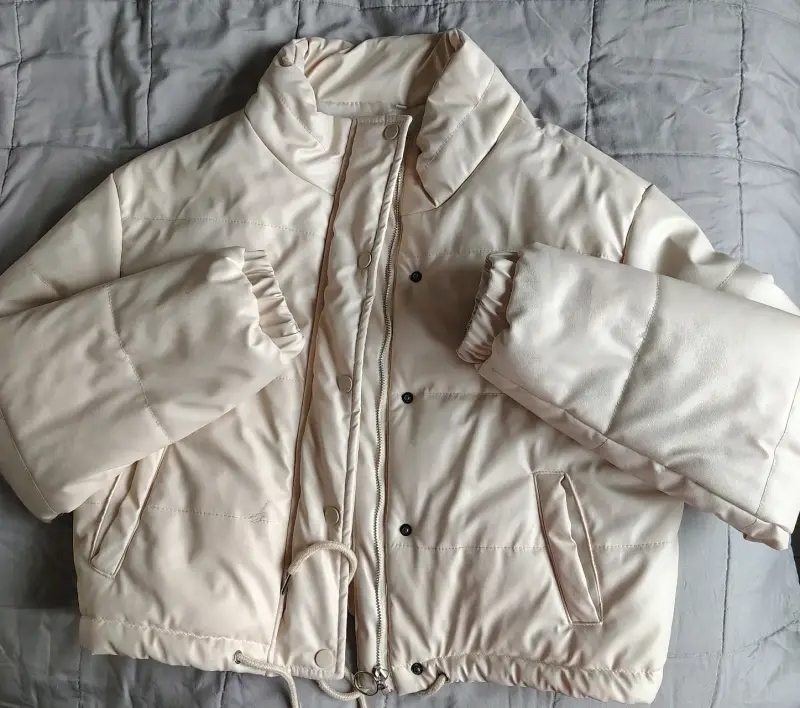 Chaqueta acolchada Puffa beige para mujer - 1