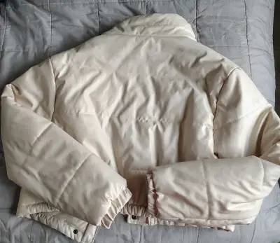 Chaqueta acolchada Puffa beige para mujer - miniatura 2
