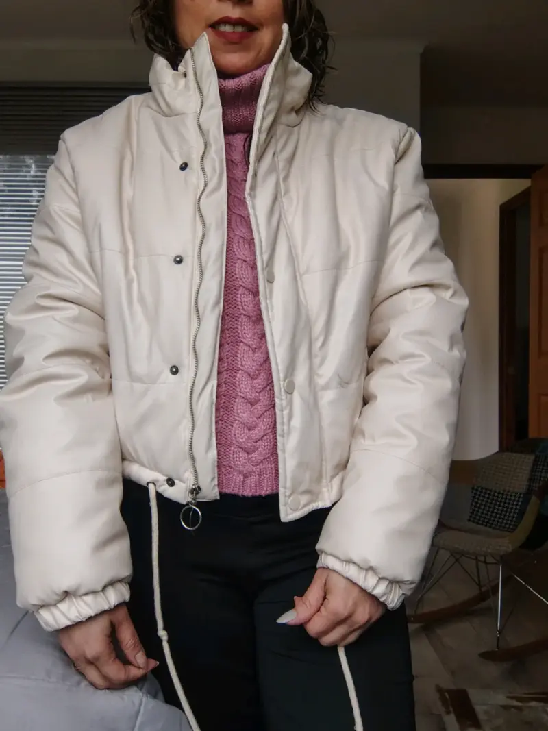 Chaqueta acolchada Puffa beige para mujer - 4