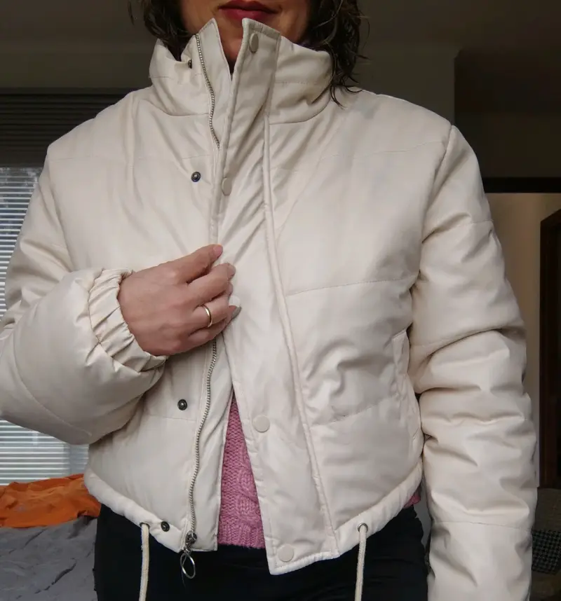 Chaqueta acolchada Puffa beige para mujer - 5