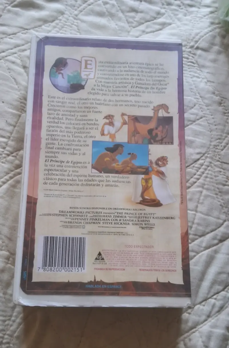 VHS El Príncipe de Egipto en español - 2