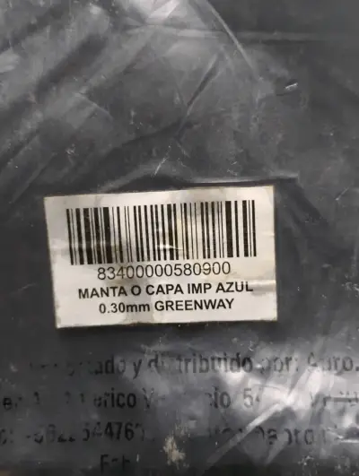 Manta impermeable azul Greenway 0.30mm - miniatura 2