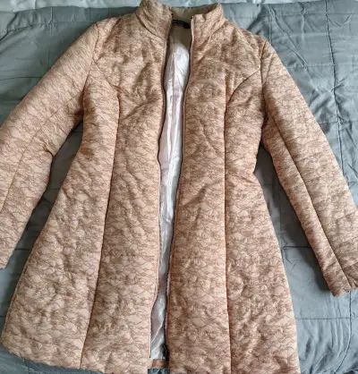 Abrigo largo beige con diseño floral Ark & Co - miniatura 1