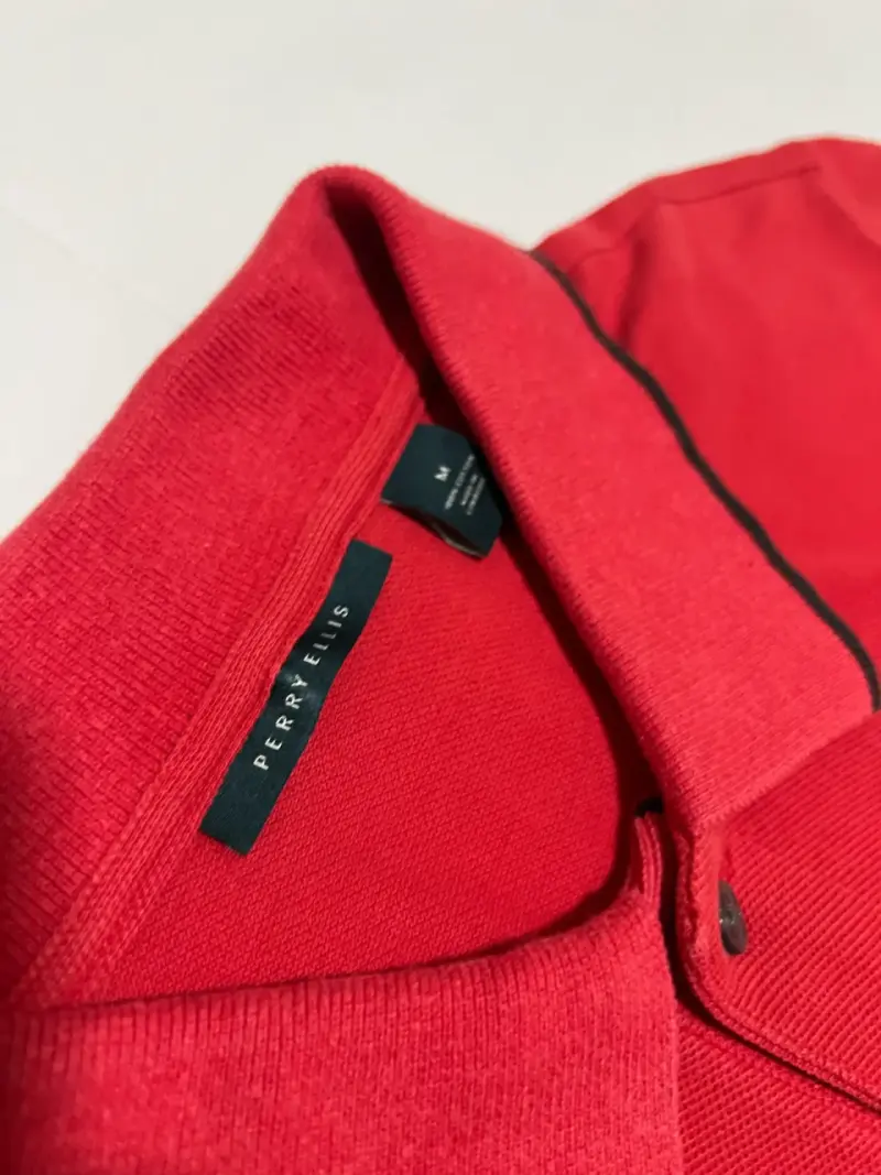 Polera Polo Roja Perry Ellis para Hombre - 3