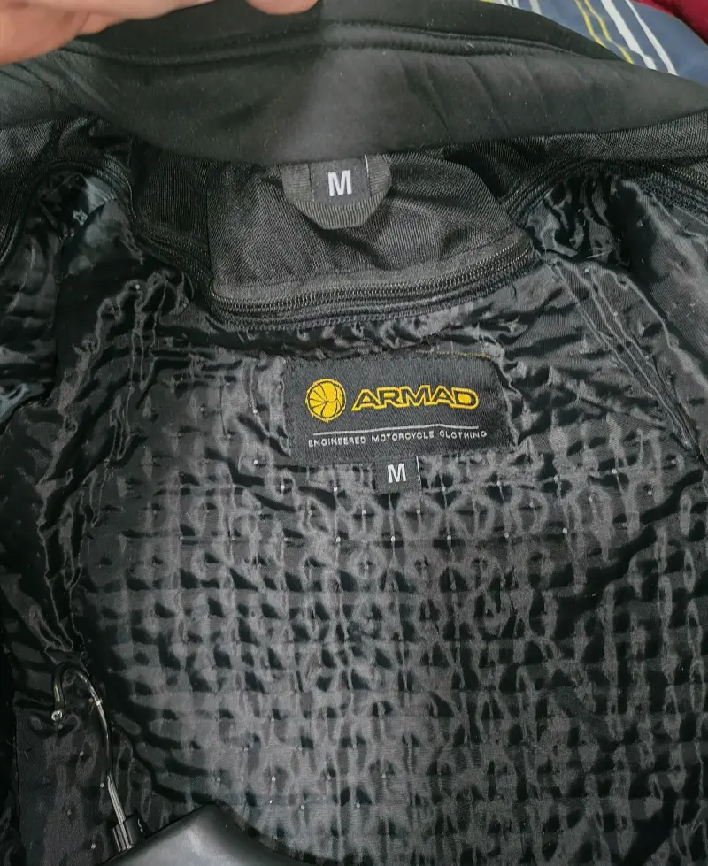 Chaqueta de moto Armad negra con detalles reflectantes - 3